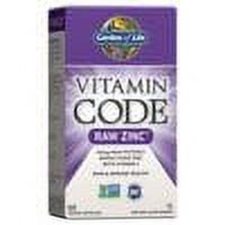 Garden of Life Vitamin Code Raw Zinc, 30Mg Whole Food Zinc Supplement + Vitamin C, Trace Minerals & Probiotics for Immune Support, Certified Vegan Non-Gmo & Gluten Free Zinc Supple