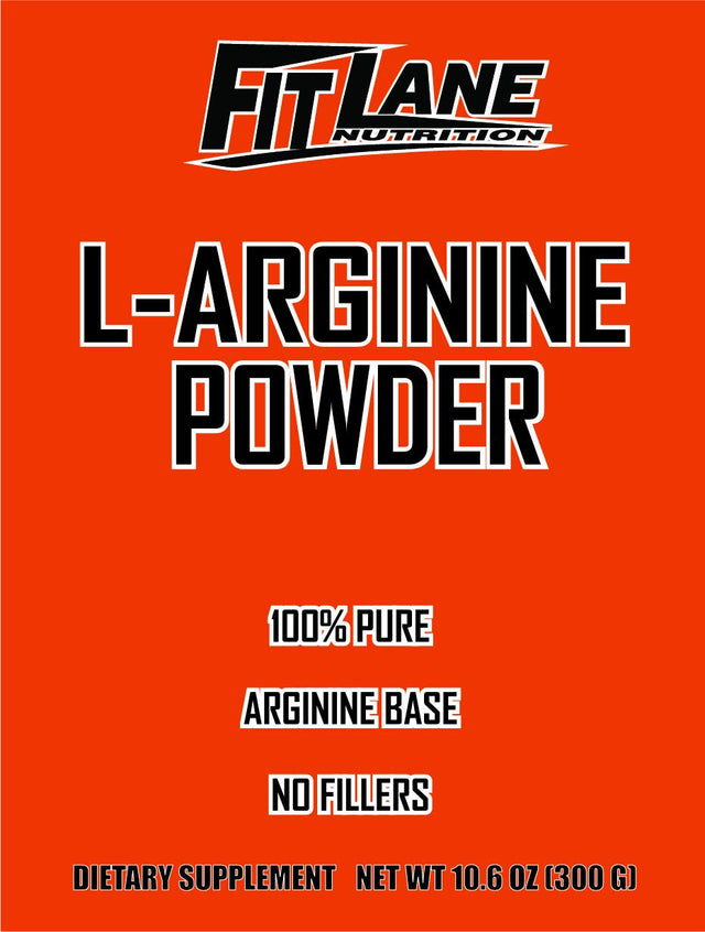 L-Arginine Supplement 300 Gms - Nitrous Oxide Powder for Blood Flow - by Fit Lane Nutrition