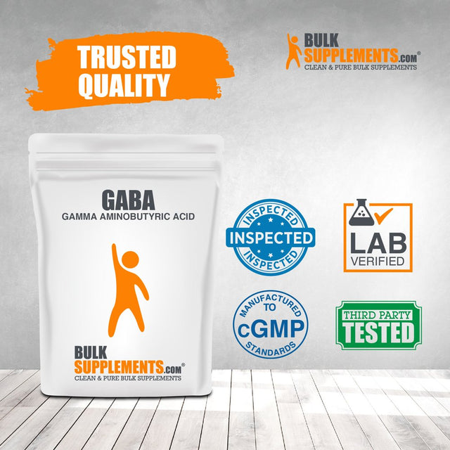 Bulksupplements.Com (GABA) Gamma Aminobutyric Acid Powder - Sleep Supplement - Focus Aid - GABA Supplements - Sleep Powder (500 Grams - 1.1 Lbs)