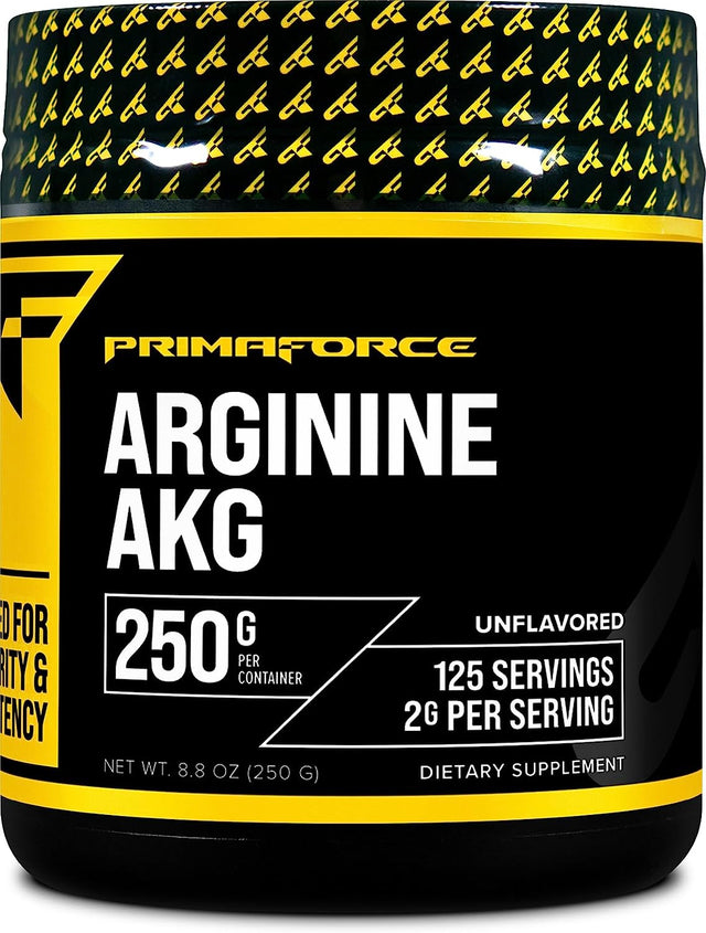 Primaforce AAKG Arginine Powder, 250 Grams (L-Arginine and Alpha-Ketoglutarate Acid) Premium Workout Supplement, Non-Gmo, Vegan, Gluten Free