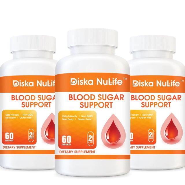 Diska Nulife Blood Sugar Support | Healthy Blood Sugar Levels Herbal Supplements - 60 Capsules