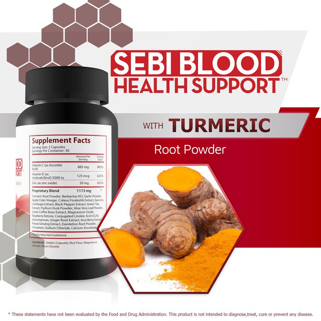 Sebi Blood Health Support - Support Your Bodies Natural Ability to Support Healthy Balanced Blood - Inspired by Dr Sebi Blood Health - Help Improve Blood Flow & Reduce Oxidative Stress Naturally