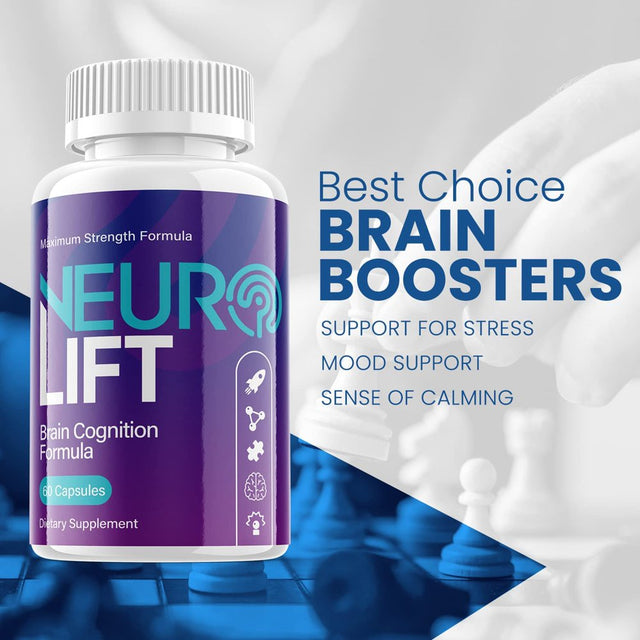 (1 Pack) Neuro Lift - Nootropic Memory Booster Dietary Supplement for Focus, Memory, Clarity, & Energy - Advanced Cognitive Formula for Maximum Strength - 60 Capsules