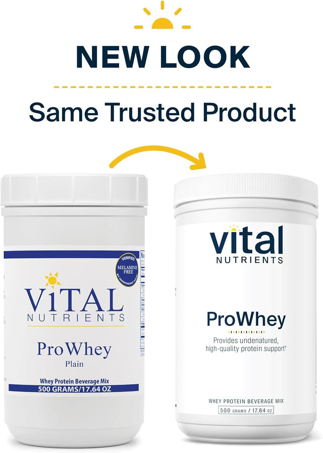 Vital Nutrients - Prowhey - Whey Protein Beverage Mix - Plain - 500 Grams per Bottle