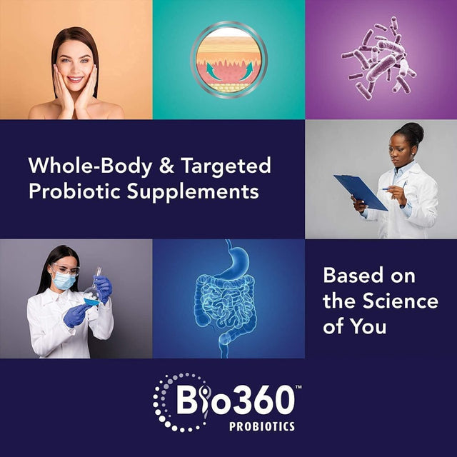 Bio360 Probiotics | Skin Health Formula | Daily Vegan Probiotic with Targeted Strains & Dermaval Antioxidant Blend | 30 Supplements