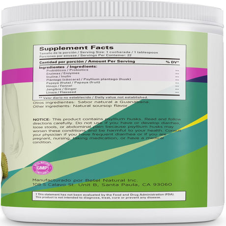 Colosan plus Colon Cleanse Guanabana Flavor- Whole Psyllium Husk with Probiotics, Prebiotics, and Aloe Vera