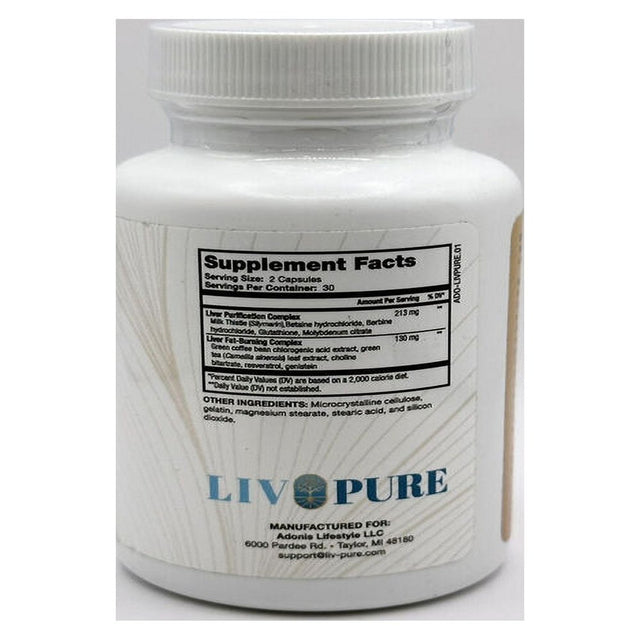 Liv Pure Pills Powered by Nature - Liver Support Supplement (60 Capsules)