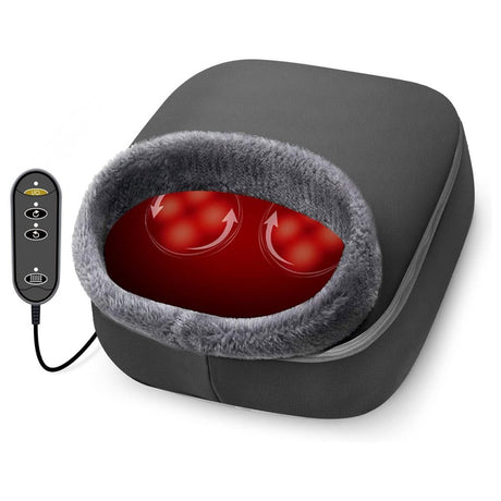 Shiatsu Foot Massager Machine with Heat, 2-In-1 Foot Warmer Back Massager, Foot Massager for Circulation and Pain Relief, Electric Foot Massagers for Lasting Foot Pain Relief, Neuropathy Relief