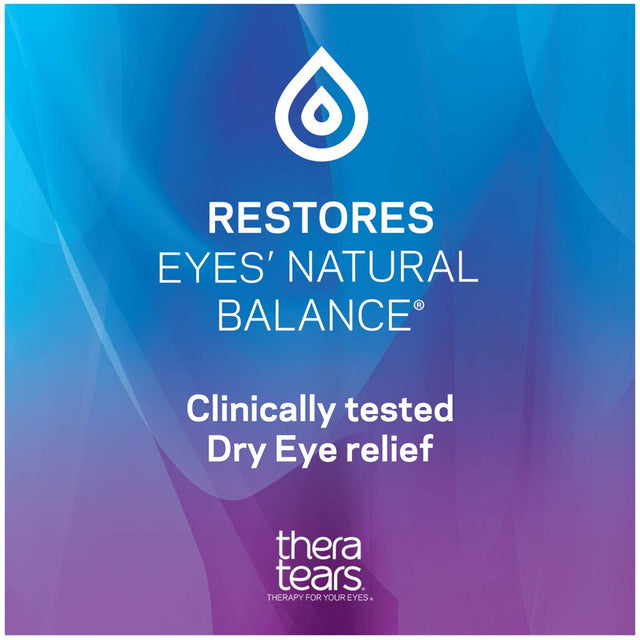 Theratears Dry Eye Therapy Lubricating Eye Drops, Preservative Free, 30 Single-Use Vials