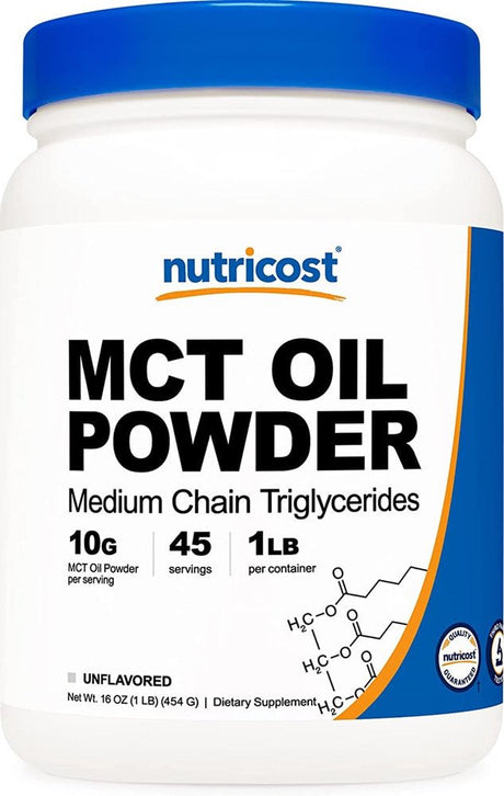 Nutricost Organic MCT Oil Powder Unflavored -- 1 Lb