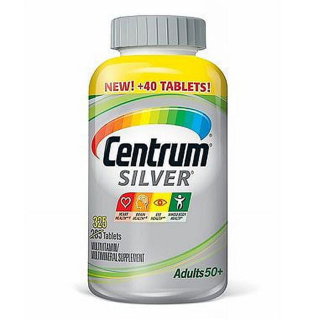 Centrum Silver Adult 50+ Multivitamin/Multimineral Supplement Tablet, Vitamin D3 (325 Ct.)