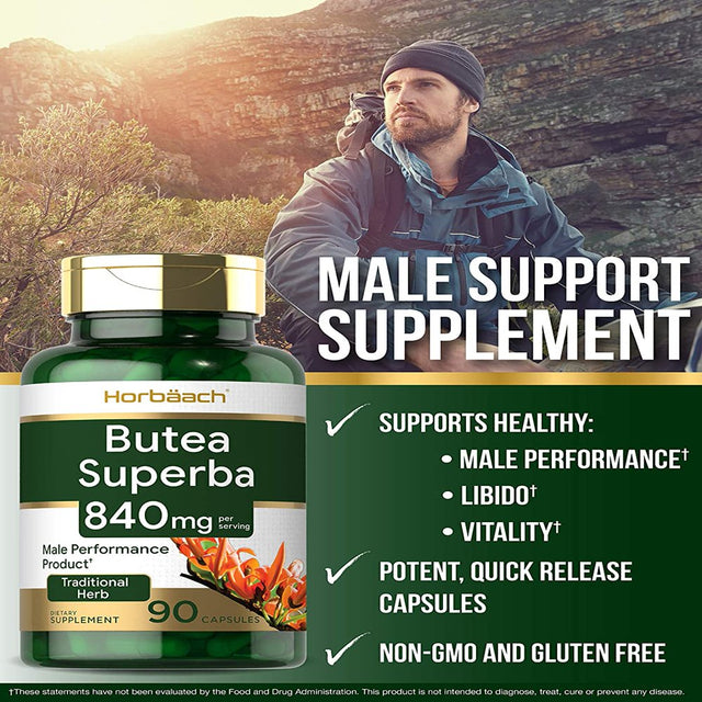 Butea Superba Root 840Mg | 90 Capsules | Male Supplement | by Horbaach