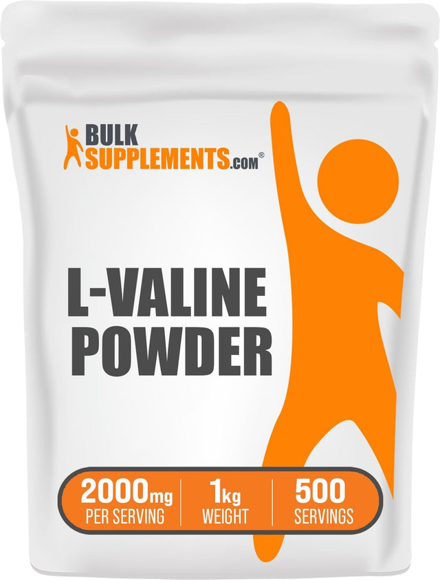 BULKSUPPLEMENTS.COM L-Valine Powder - Valine Supplement, Bcaas Amino Acids Powder - Essential Amino Acids Supplement, Energy Support, Unflavored & Gluten Free - 2000Mg, 1Kg (2.2 Lbs)