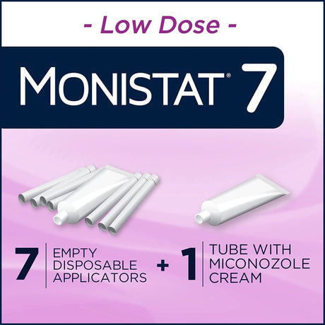 Monistat 7 Day Yeast Infection Treatment for Women, 7 Miconazole Cream Applications with Disposable Applicators, 2 Pack