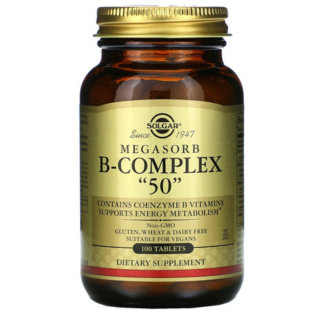 Solgar Megasorb B-Complex 50 100 Tablets