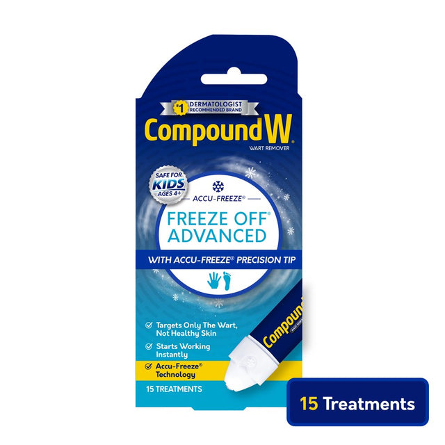 Compound W Freeze off Advanced Wart Remover with Accu-Freeze, 15 Applications