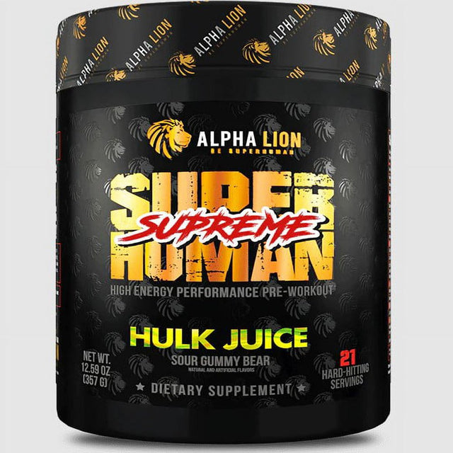 Alpha Lion Superhuman Supr Eme Pre Workout High Performance Hulk Juice (21 Servings) *EN