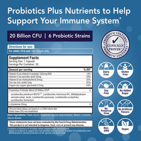 Bio360 Probiotics Immune Health Formula, Daily Probiotics for Immunity & Digestive Support, 30 Ct