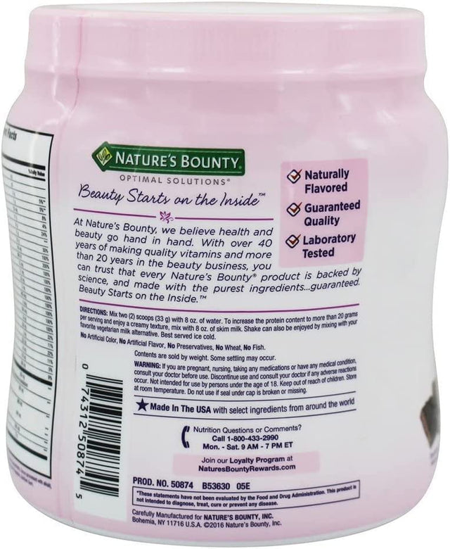 Complete Protein & Vitamin Shake Mix by Nature'S Bounty Optimal Solutions, Contains Vitamin C for Immune Health, Decadent Chocolate Flavor, 1 Lb