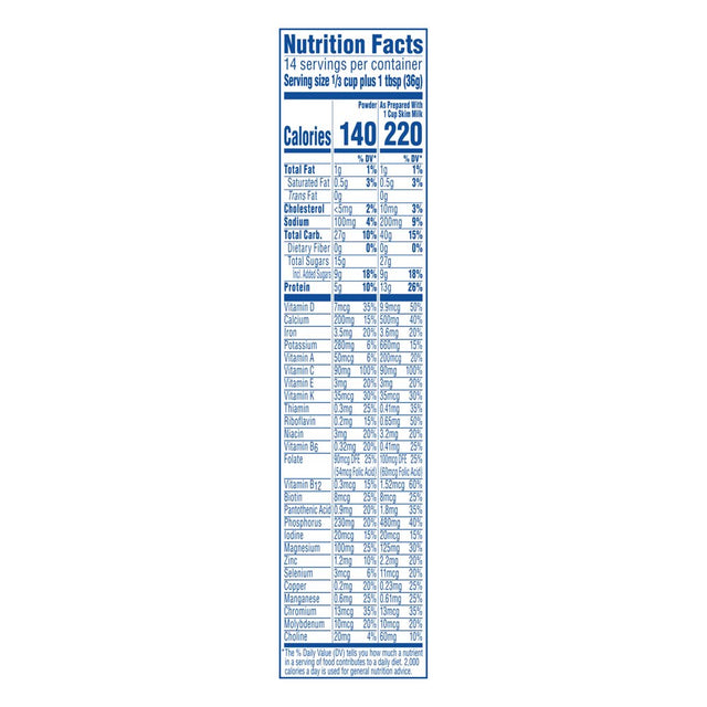 Carnation Breakfast Essentials Nutritional Powder Drink Mix, Rich Milk Chocolate, 13 G Protein, 1 - 17.7 Oz Canister