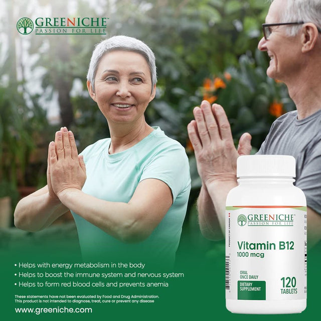 Greeniche Vitamin B12 Tablets (1000 Mcg), 100G