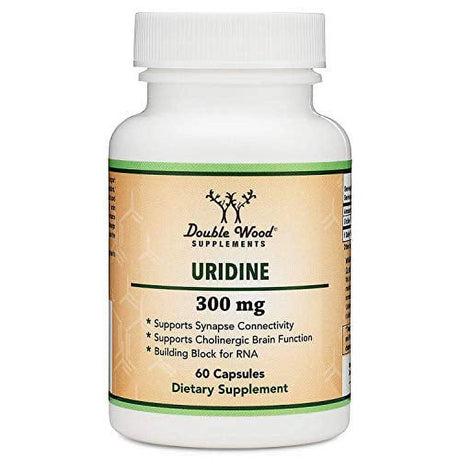 Uridine Monophosphate - Third Party Tested (Choline Enhancer, Beginner Nootropic) 300Mg, Made in USA by Double Wood Supplements (60 Capsules)