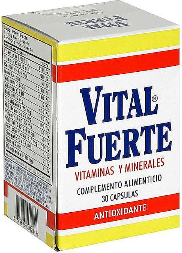 Vital Fuerte Vitamins Capsules 30 Ea (Pack of 3)