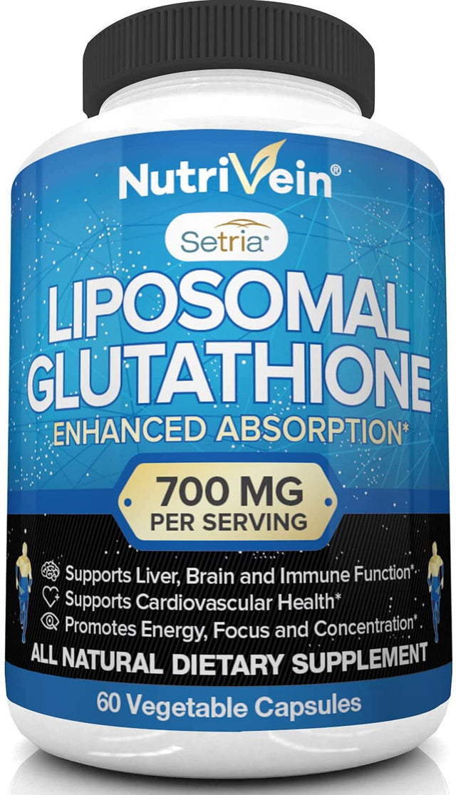 Nutrivein Liposomal Glutathione Setria® 700Mg - 60 Capsules - Pure Reduced Glutathione