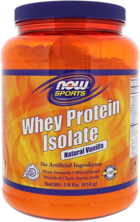 NOW Sports - Whey Protein Isolate Vanilla - 1.8 Lbs (816 Grams) by NOW