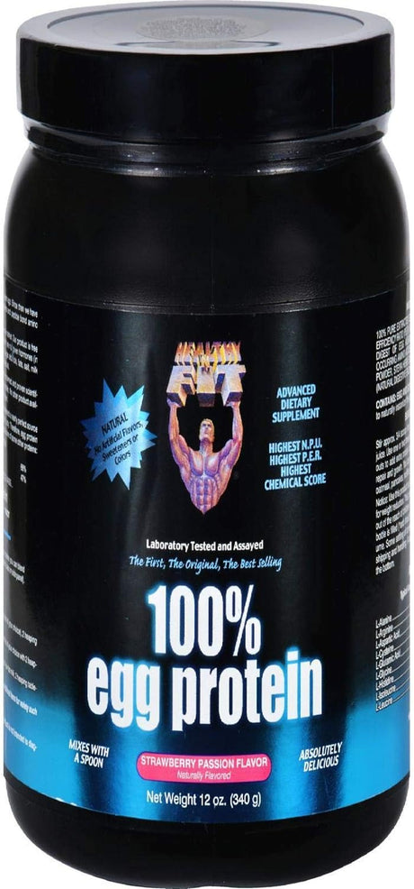 Healthy 'N Fit 100 Percent Egg Protein, Strawberry Passion, 12 Ounce