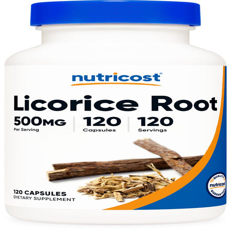 Nutricost Licorice Root 500Mg, 120 Capsules - Non-Gmo, Gluten Free Herbal Supplement