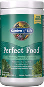 Garden of Life Perfect Food Super Green Formula - 30 Servings , 45 Superfoods, Greens, Fruit & Veggie Juice Superfood Powder Supplement, Probiotics & Organic Spirulina for Digestion & Immune Health 30 Servings (Pack of 1)