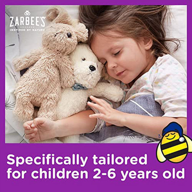 Zarbeeâ€™S Kids Cough + Immune Nighttime for Children 2-6 with Dark Honey, Vitamin D & Zinc, #1 Pediatrician Recommended, Drug & Alcohol-Free, Mixed Berry Flavor, 4FL Oz