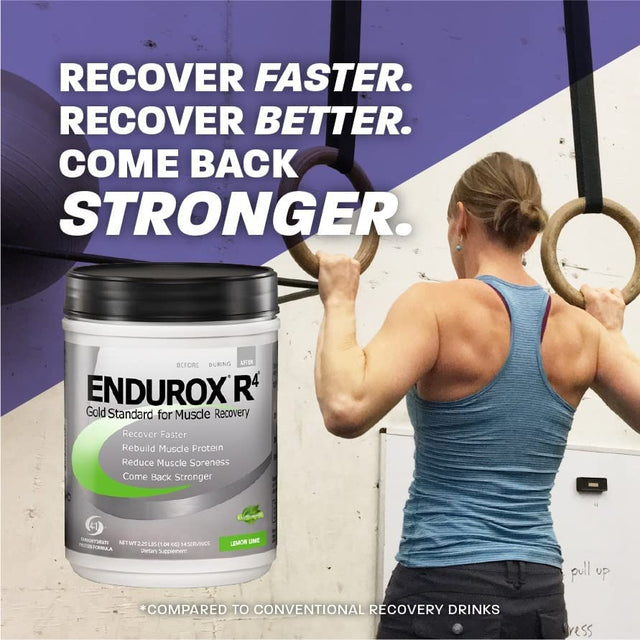 Pacifichealth Endurox R4, Post Workout Recovery Drink Mix with Protein, Carbs, Electrolytes and Antioxidants for Superior Muscle Recovery, Net Wt. 4.56 Lb, 28 Serving (Tangy Orange)