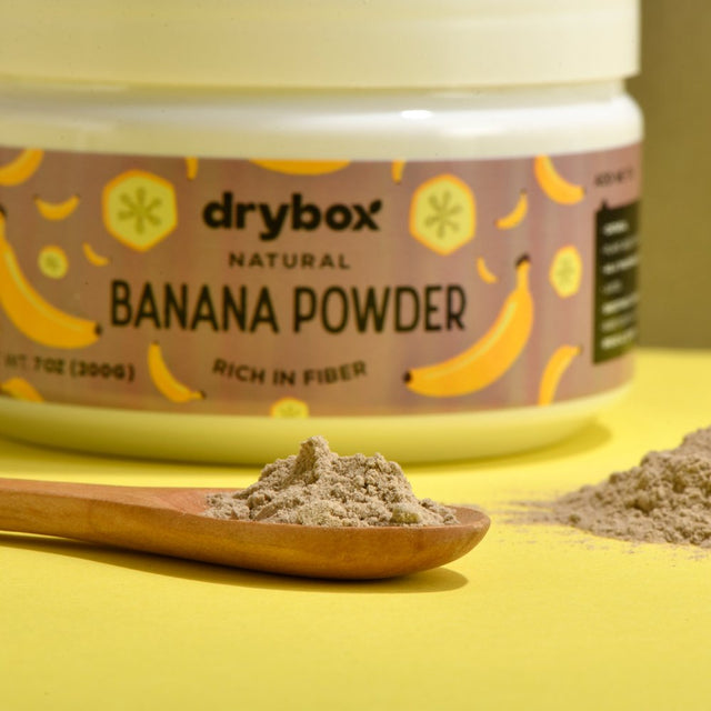 Drybox Organic Banana Powder, Pure Powdered Superfood for Smoothies and Baking, Rich in Fiber and Natural Energy Boosting Sweetener, 7 Ounces (200 Grams)