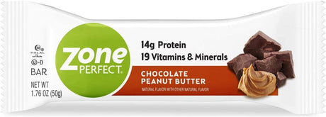 Zoneperfect Protein Bars, Chocolate Peanut Butter, 14G of Protein, Nutrition Bars with Vitamins & Minerals, Great Taste Guaranteed, 30 Bars