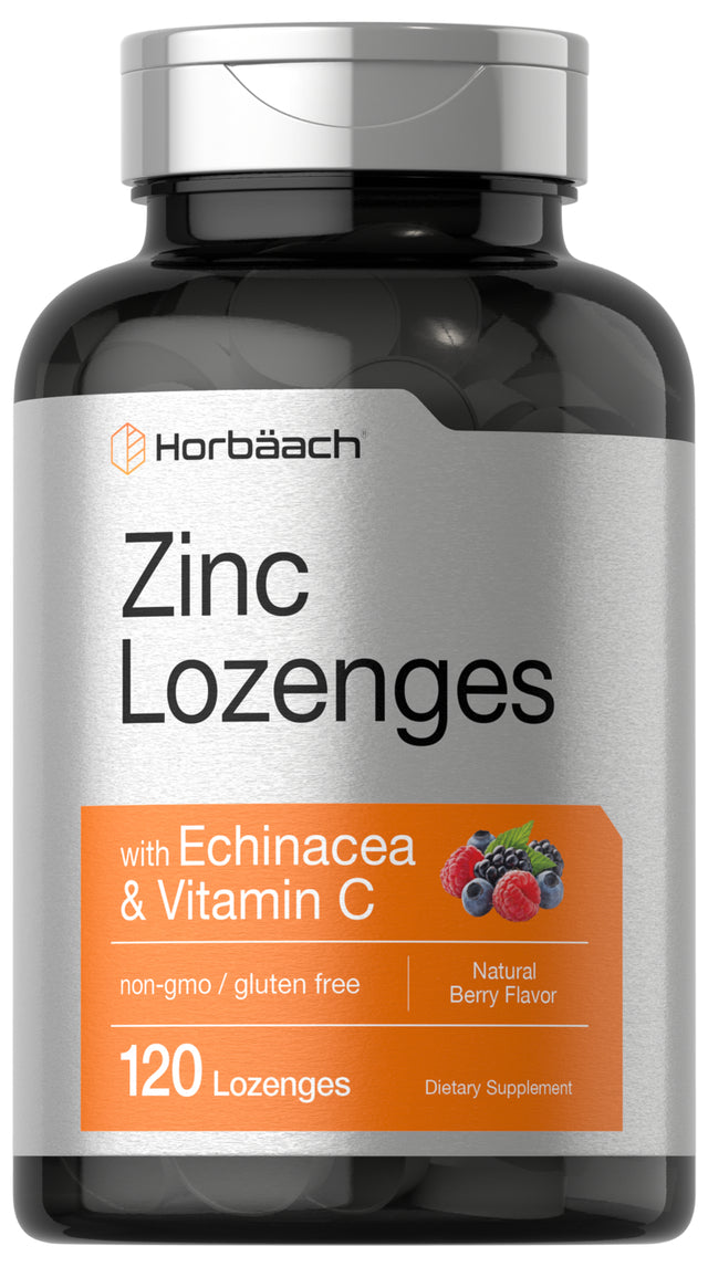 Zinc Lozenges | 120 Count | Natural Berry Flavor | by Horbaach