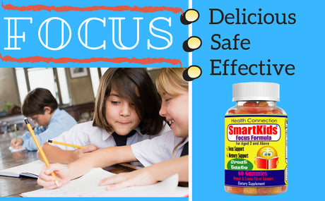 Smartkids Memory Booster+ Omega 3 Brain Supplement for Kids Brain Health & Focus - 60 Gummies