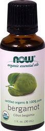 NOW Organic Essential Oils Bergamot -- 1 Fl Oz