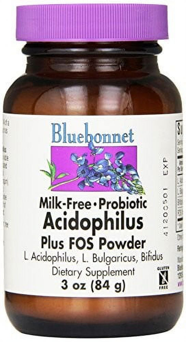 Bluebonnet Probiotic Acidophilus plus FOS, 3 Oz