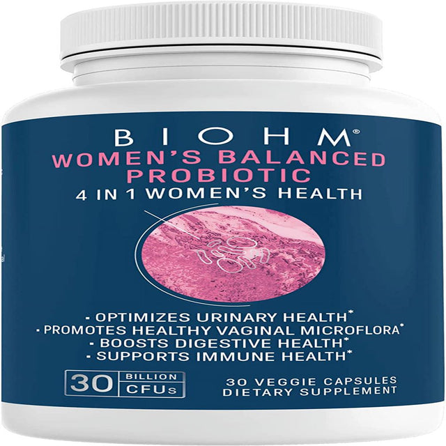 Biohm Women'S Balanced Probiotic -- 30 Billion Cfus - 30 Veggie Capsules - Pack of 1