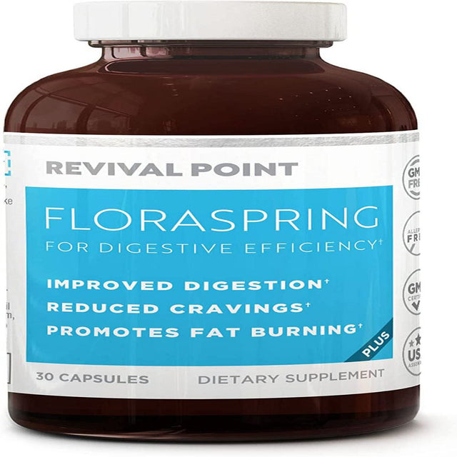 Floraspring Dr Formulated Probiotics Revival Point - Daily Gut Health Supplements -Bloating, Metabolism & Digestive Health* - 30 Count