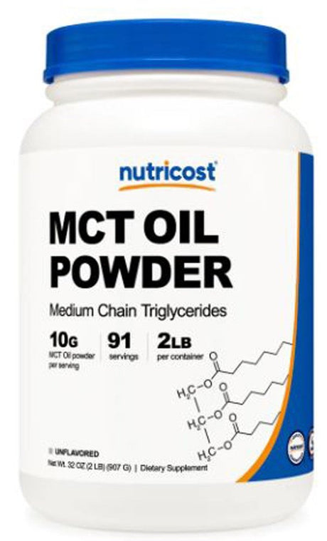 Nutricost Organic MCT Oil Powder Unflavored -- 2 Lbs