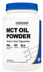 Nutricost Organic MCT Oil Powder Unflavored -- 2 Lbs