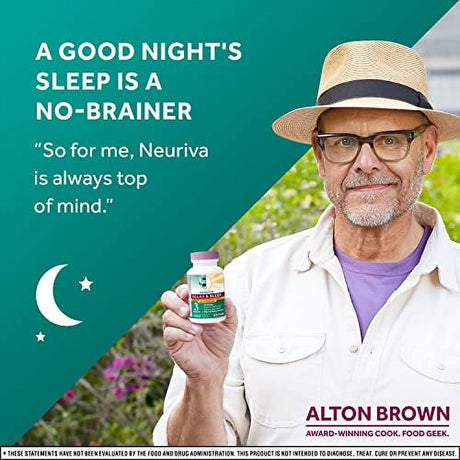 NEURIVA Natural Sleep Aid Supplement with L-Theanine to Help You Relax from Everyday Stress & Ashwagandha to Support Restorative Sleep so You Can Wake up Feeling Refreshed, 30Ct Capsules