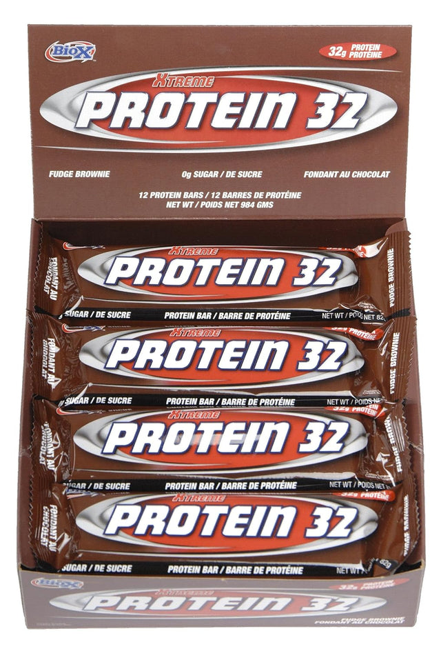 Biox Performance Nutrition Protein 32 Bars 12 - 82G Bars - Fudge Brownie