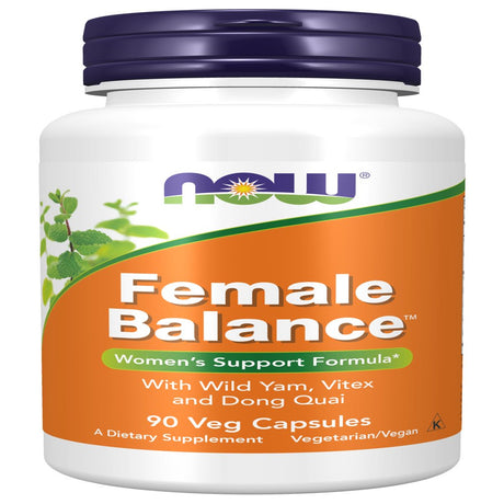 NOW Supplements, Female Balance™ with Wild Yam, Vitex, Dong Quai, GLA, Vitamin B-6 and Folate, 90 Capsules