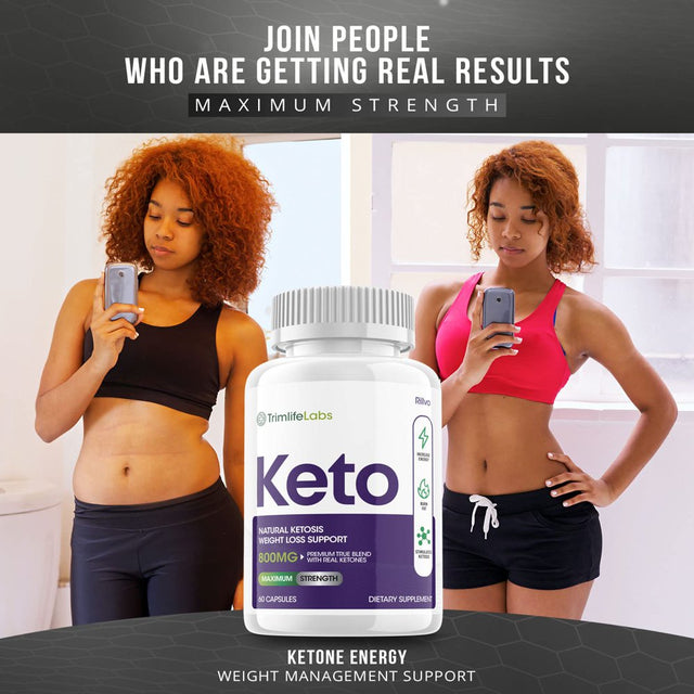 (2 Pack) Trim Life Keto Advanced Weight Loss Supplement Ketosis Pills (120 Capsules)