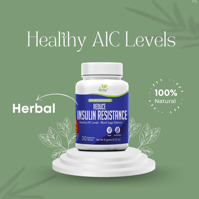 Reduce Insulin Resistance - Healthy A1C Levels - Supports Healthy Blood Glucose - Lowers A1C Naturally - 100% Herbal and Natural