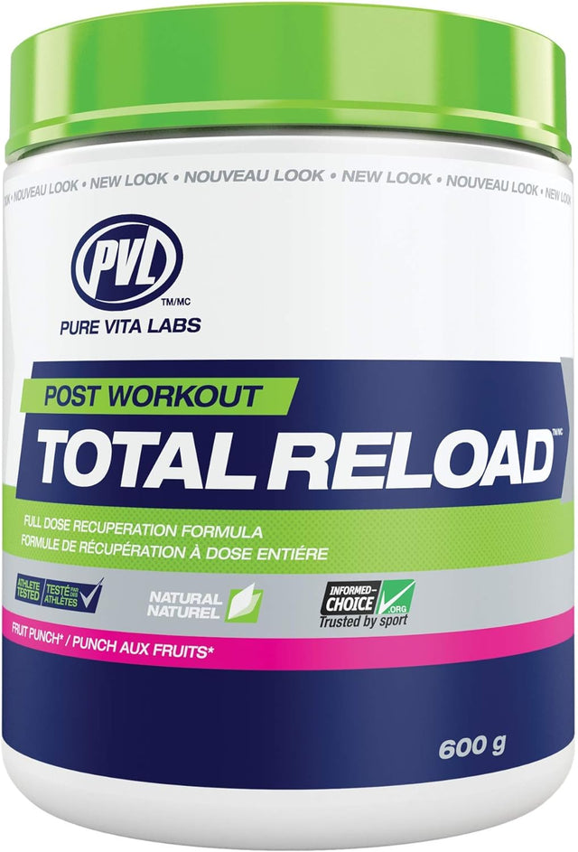 PVL Essentials Total Reload Post Workout Recovery, 600 G